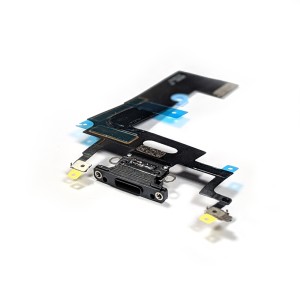 FLAT DI RICARICA CON MICROFONO PER IPHONE XR NERO