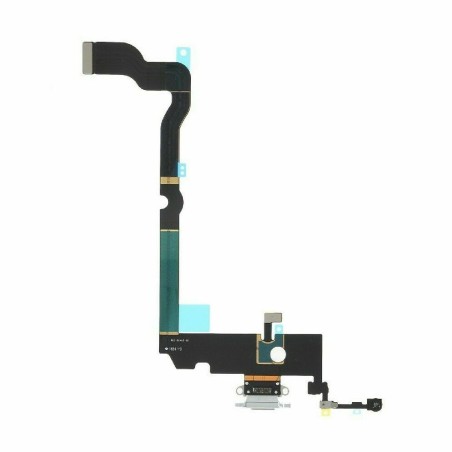FLAT DI RICARICA CONNETTORE CON MICROFONO PER IPHONE XS MAX BIANCO