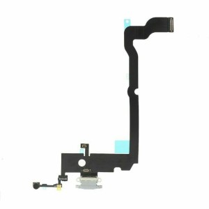FLAT DI RICARICA CONNETTORE CON MICROFONO PER IPHONE XS MAX BIANCO