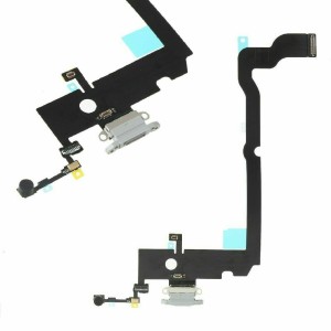 FLAT DI RICARICA CONNETTORE CON MICROFONO PER IPHONE XS MAX BIANCO