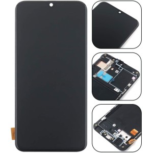 DISPLAY LCD  ORIGINALE SAMSUNG A40 SM-A405F CON FRAME NERO TOUCH SCREEN