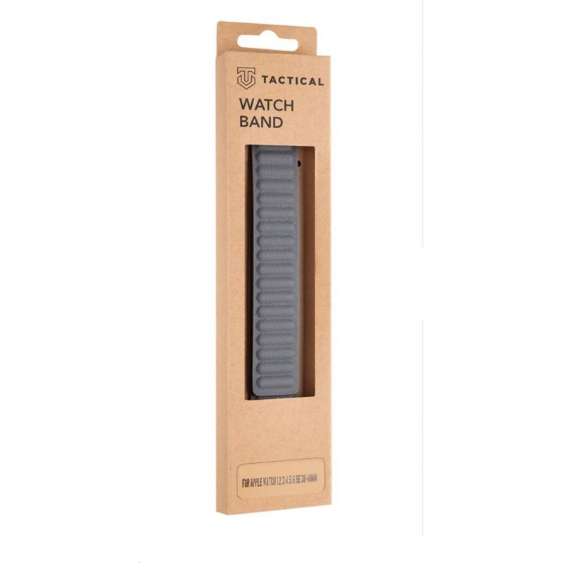 CINTURINO PER APPLE WATCH TACTICAL GRIGIO DA 38 40 41mmm SERIE 1 2 3 4 5 6 7 SE  IN PELLE