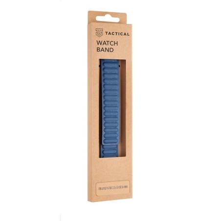 CINTURINO PER APPLE WATCH TACTICAL BLU DA 38 40 41mmm SERIE 1 2 3 4 5 6 7 SE  IN PELLE