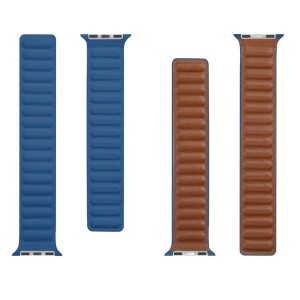 CINTURINO PER APPLE WATCH TACTICAL BLU DA 38 40 41mmm SERIE 1 2 3 4 5 6 7 SE  IN PELLE