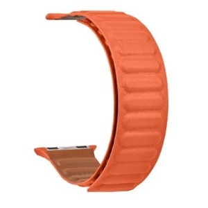 CINTURINO PER APPLE WATCH TACTICAL ARANCIONE DA 38 40 41mmm SERIE 1 2 3 4 5 6 7 SE  IN PELLE