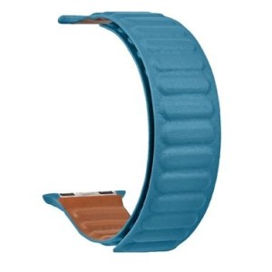 CINTURINO PER APPLE WATCH TACTICAL BLU MARINO DA 38 40 41mmm SERIE 1 2 3 4 5 6 7 SE  IN PELLE