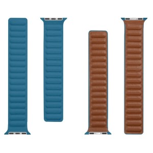 CINTURINO PER APPLE WATCH TACTICAL BLU MARINO DA 38 40 41mmm SERIE 1 2 3 4 5 6 7 SE  IN PELLE