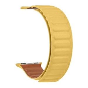 CINTURINO PER APPLE WATCH TACTICAL GIALLO DA 42 44 45mm SERIE 1 2 3 4 5 6 7 SE  IN PELLE