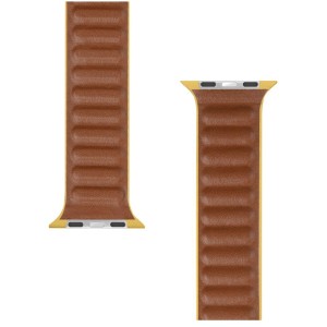 CINTURINO PER APPLE WATCH TACTICAL GIALLO DA 42 44 45mm SERIE 1 2 3 4 5 6 7 SE  IN PELLE