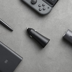 CARICABATTERIE DA AUTO 37W XIAOMI MI DUAL PORT CAR CHARGER NERO