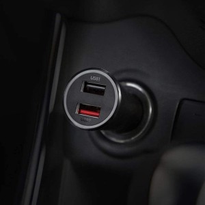 CARICABATTERIE DA AUTO 37W XIAOMI MI DUAL PORT CAR CHARGER NERO