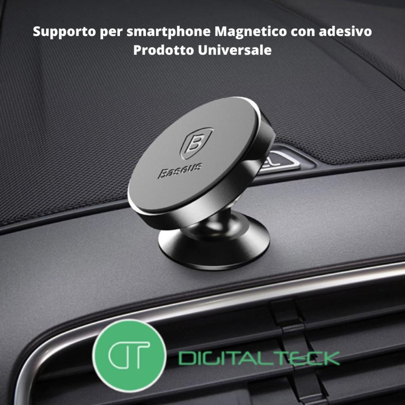 Baseus Supporto auto magnetico fissaggio con adesivo 3M girevole 360 gradi Air Vent (nero)
