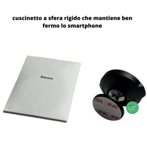 Baseus Supporto auto magnetico fissaggio con adesivo 3M girevole 360 gradi Air Vent (nero)