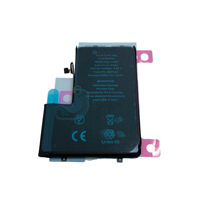 BATTERIA PER APPLE IPHONE 12 PRO MAX 3687 MAH CON BIADESIVO