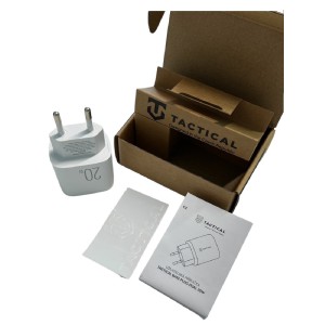 CARICATORE USB C 20W TACTICAL CARICABATTERIE RAPIDO  2 PRESE USB