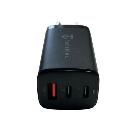 CARICATORE USB C 65W TACTICAL CARICABATTERIE ULTRA RAPIDO GAN 3 PRESE USB