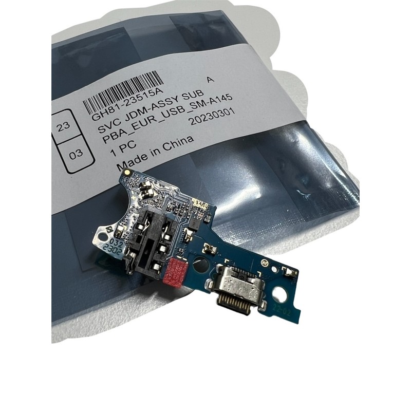 CONNETTORE DI RICARICA FLAT DOCK ORIGINALE SAMSUNG A14 CON MICROFONO SM-A145