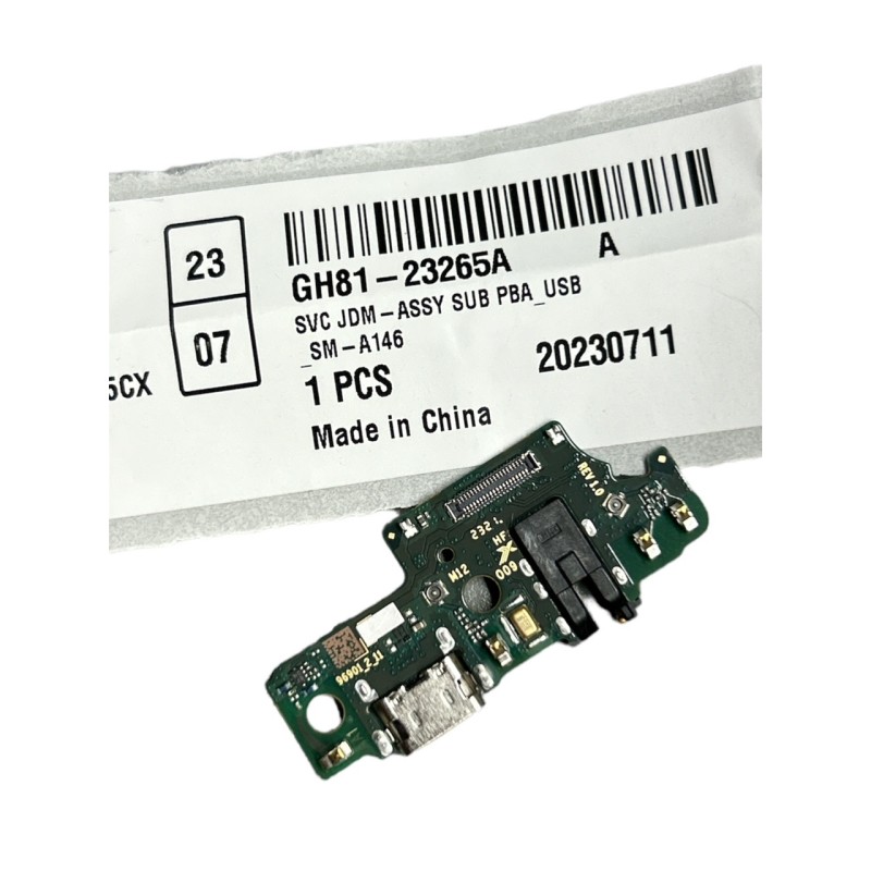 CONNETTORE DI RICARICA FLAT DOCK ORIGINALE SAMSUNG A14 5 G CON MICROFONO SM-A146