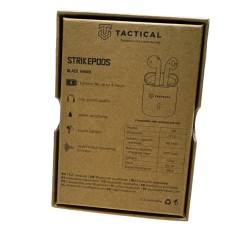 Auricolari Wireless TACTICAL Cuffie Bluetooth Suono Surround 3D Move Compact NERE IPX4