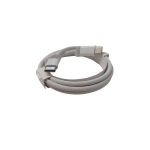 CAVO CAVETTO OEM USB-C/USB-C PER RICARICA E SINCRONIZZAZIONE DI IPHONE 1METRO BIANCO