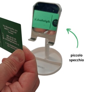 SUPPORTO CELLULARE DA SCRICAVIA BIANCO REGOLABILE DA TAVOLO CON PORTA OGGETTI