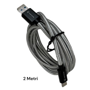 CAVETTO DA USB A USB-C INTRECCIATO GRIGIO MOLTO ROBBUSTO