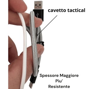 CAVETTO DA USB A USB-C INTRECCIATO GRIGIO MOLTO ROBBUSTO