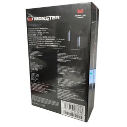 MONSTER AURICOLARE BLUETOOTH 5.2 CUFFIA WIRELESS STEREO XKT01 NERO CON MICROFONO