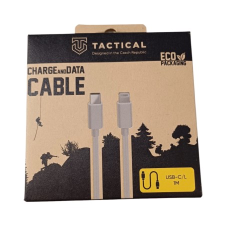 CAVO CAVETTO COMPATIBILE USB-C/LIGHTNING  TACTICAL PER IPHONE IPAD RICARICA E SINCRONIZZA 1m