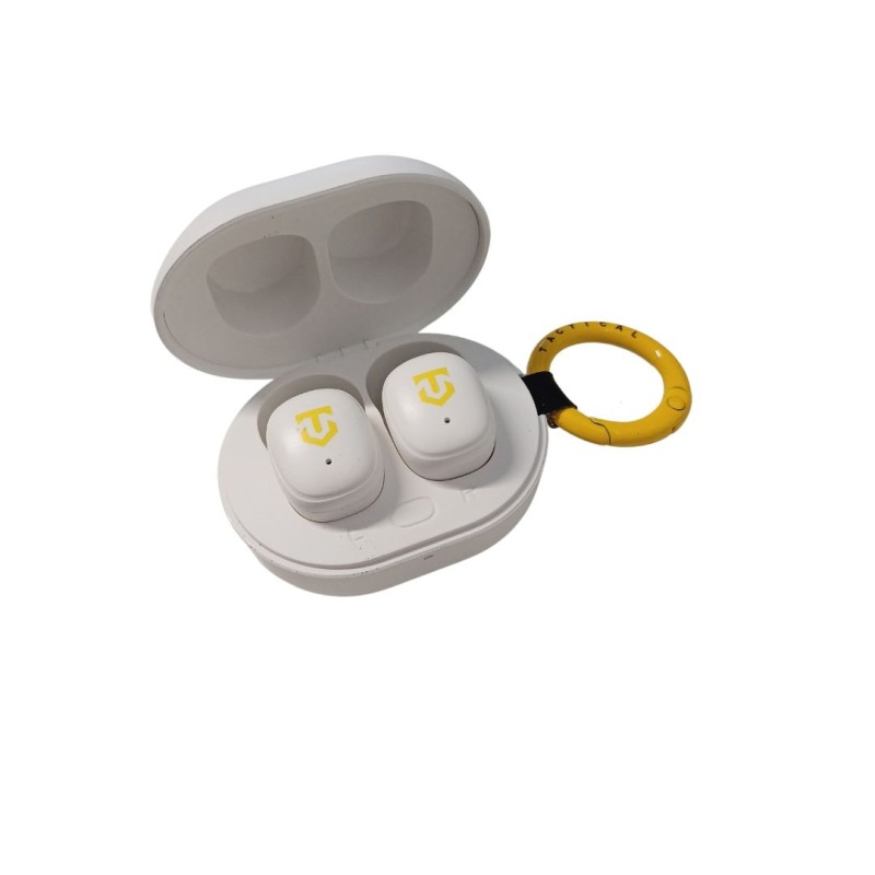Auricolari Wireless TACTICAL Cuffie Bluetooth Suono Surround 3D Move Compact bianche IPX4