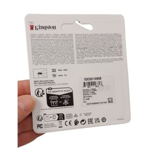 MICRO SD KINGSTON CLASSE 10 XC 128GB CANVAS SELECT PLUS U3 A1 100 MB/S CON ADATTATORE NERO