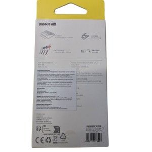 Baseus Cavo USB veloce 4in1 2xUSB-C / Lightning / Micro 3,5A 1,2 m - Nero