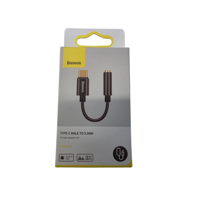 ADATTATORE TYPE-C JACK STEREO BASEUS L54 3.5mm NERO