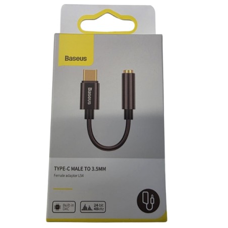 ADATTATORE TYPE-C JACK STEREO BASEUS L54 3.5mm NERO