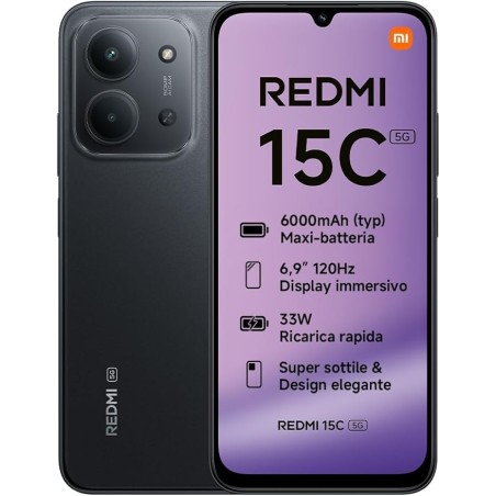 XIAOMI Redmi 15C 5G Smartphone - 4GB/256GB, 6.9" 50MP 120Hz, Dual SIM , 6000mAh