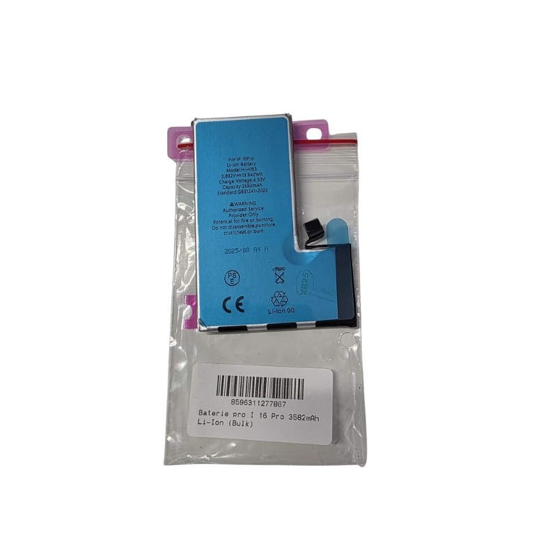 BATTERIA PER APPLE IPHONE 16 Pro OEM NUOVA DI RICAMBIO 3582MAH CON BIADESIVO