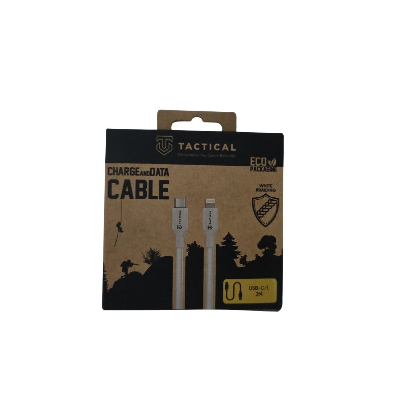 CAVO CAVETTO COMPATIBILE USB-C/LIGHTNING  TACTICAL PER IPHONE IPAD RICARICA E SINCRONIZZA 1m