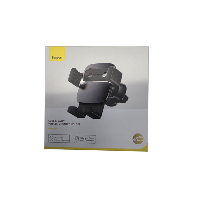 SUPPORTO PORTA CELLULARE PER AUTO SOSTEGNO BOCCHETTA ARIA 360 UNIVERSALE NERO