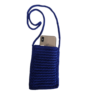 PORTA CELLULARE UNIVERSALE REALIZZATO A MANO IN CORDINO ROSSO