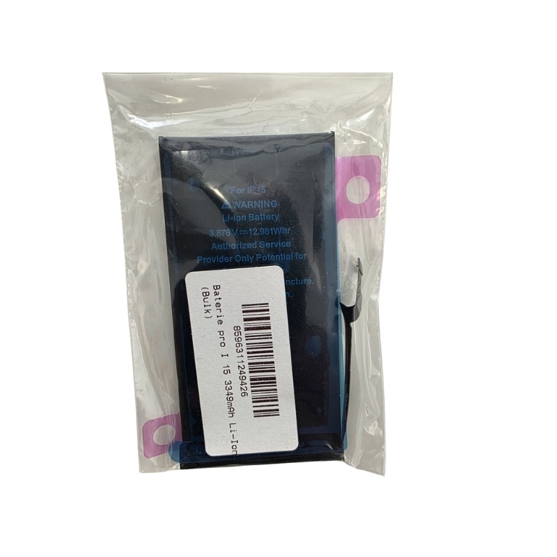 BATTERIA PER APPLE IPHONE 15 OEM NUOVA DI RICAMBIO 3349 MAH CON BIADESIVO
